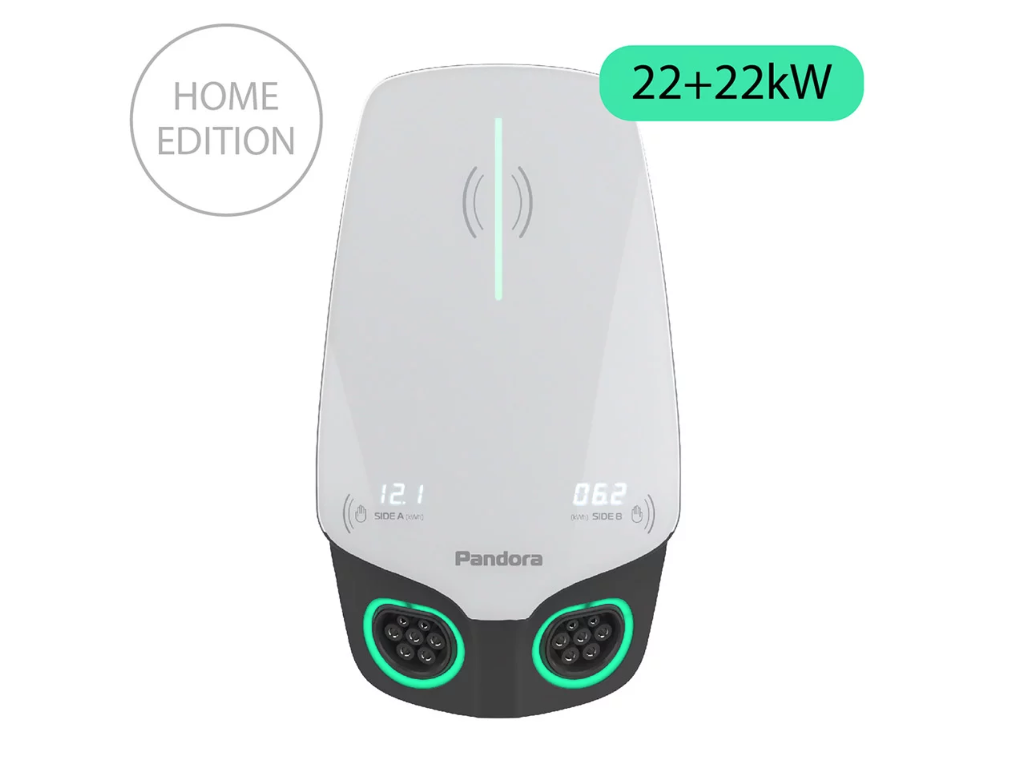 Настенная зарядная станция Pandora Wall-E DUO Home Edition AC 22+22 кВт