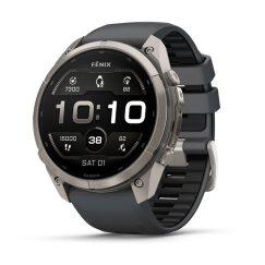 Умные часы Garmin Fenix 9 PRO, 51 мм, AMOLED, Sapphire Titanium with Graphite/Black Silicone Band