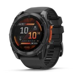 Умные часы Garmin Fenix 8, 51 мм, AMOLED, Slate Gray with black silicone band
