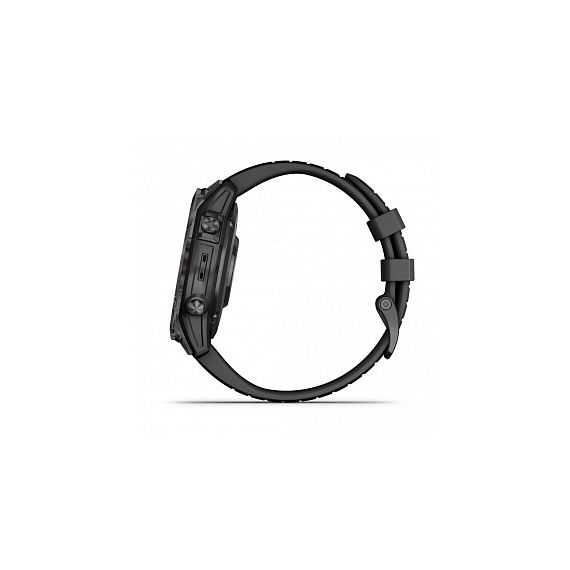 Умные часы EPIX PRO (Gen 2) Sapphire Edition 47 мм, титановый, угольно-серый DLC, черный ремешок