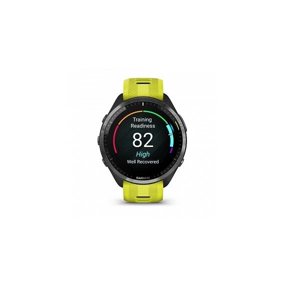 Умные часы FORERUNNER 965 черные, темно-серый DLC титановый безель, с желто-черным ремешком