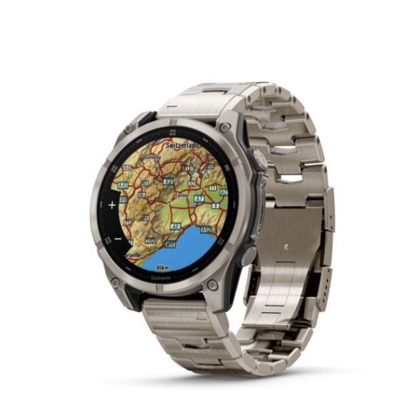 Умные часы Garmin Fenix 8, 47 мм, AMOLED, Sapphire bare Titanium, graphite with titanium band plus graphite silicone band
