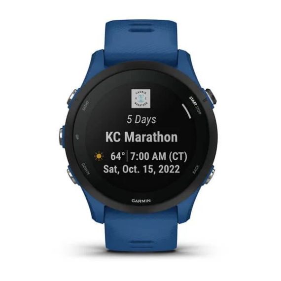 Умные часы Garmin FORERUNNER 255 с синим ремешком