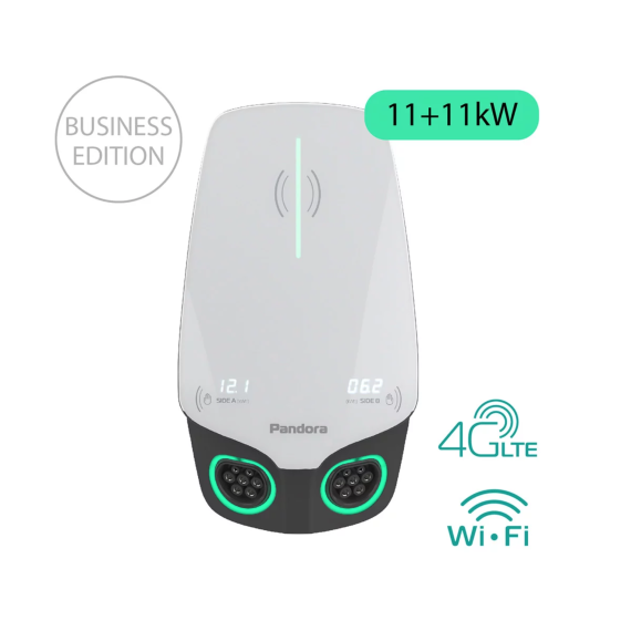 Настенная зарядная станция Pandora Wall-E DUO Business Edition AC 11+11 кВт