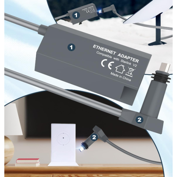 LAN-адаптер для Starlink V2 (Starlink Ethernet Adapter V2)
