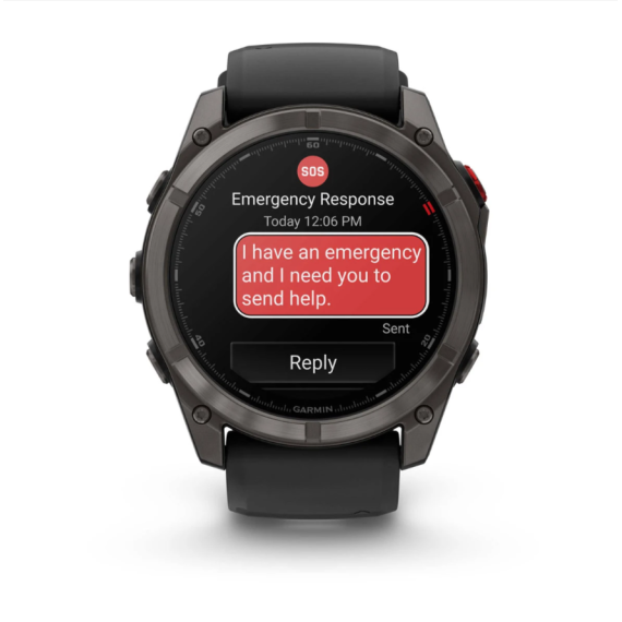 Умные часы Garmin Fenix 8 PRO, 51 мм, AMOLED, Sapphire, Carbon Gray DLC Titanium with Black/Pebble Gray Silicone Band