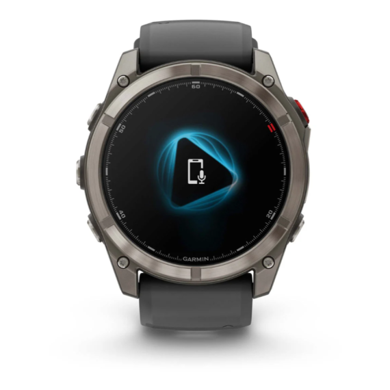 Умные часы Garmin Fenix 8 PRO, 47 мм, AMOLED, Sapphire, Carbon Gray DLC Titanium with Black/Pebble Gray Silicone Band