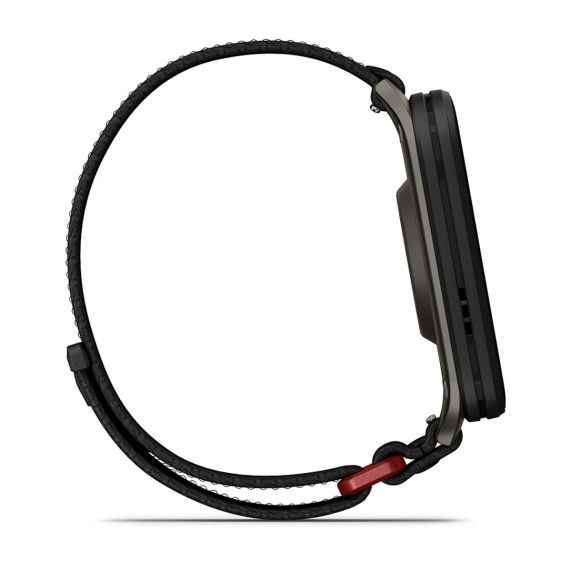 Умные часы Garmin Venu X1 черный с титановой задней крышкой и черным нейлоновым ремешком