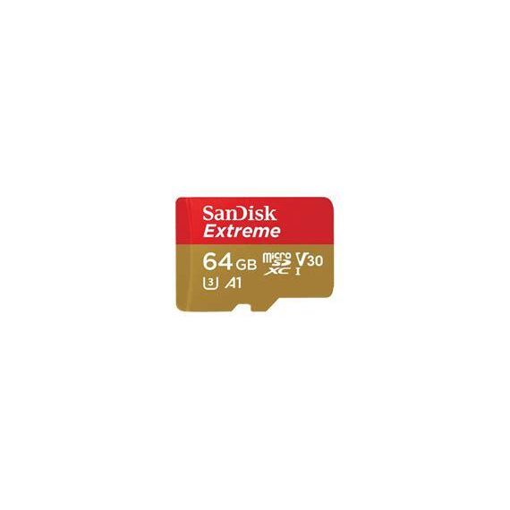 Карта памяти SanDisk Extreme microSDXC 64 Гб V30, UHS-I Class 3 (U3), Class 10 (SDSQXA2-064G-GN6MA)