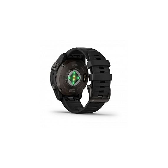 Умные часы EPIX PRO (Gen 2) Sapphire Edition 47 мм, титановый, угольно-серый DLC, черный ремешок