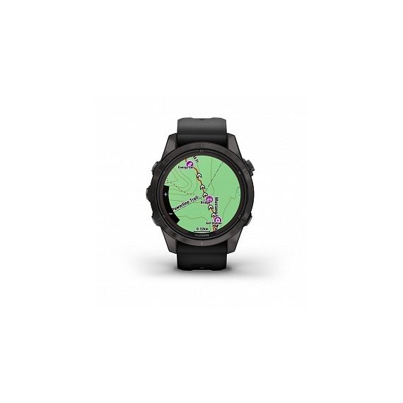 Умные часы FENIX 7S PRO Sapphire Solar титановый угольно-серый DLC с силиконовым ремешком