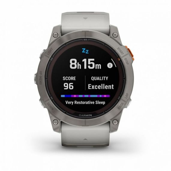 Умные часы Garmin FENIX 7X PRO Sapphire Solar Edition Титановый корпус с дымчато-серым оранжевым ремешком