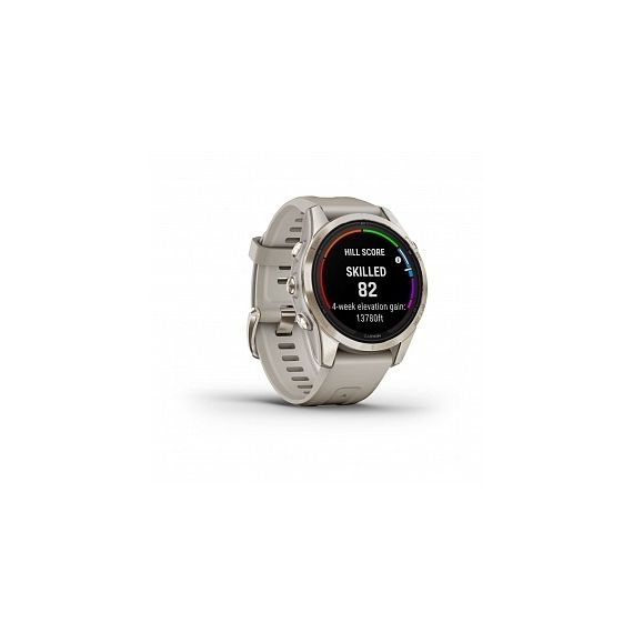 Умные часы FENIX 7S PRO Sapphire Solar золотистый корпус со светло-песочным ремешком