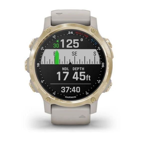 Garmin DESCENT MK2S светло-золотистый корпус со светло-песочным силиконовым ремешком, изображение 7