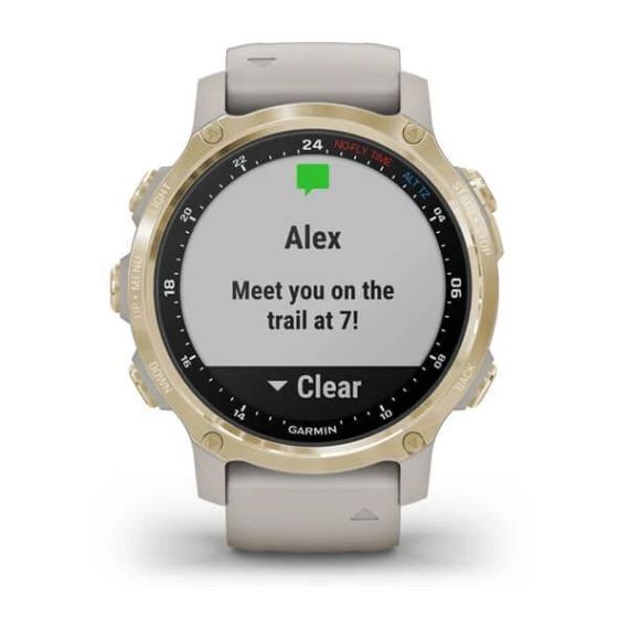 Garmin DESCENT MK2S светло-золотистый корпус со светло-песочным силиконовым ремешком, изображение 6