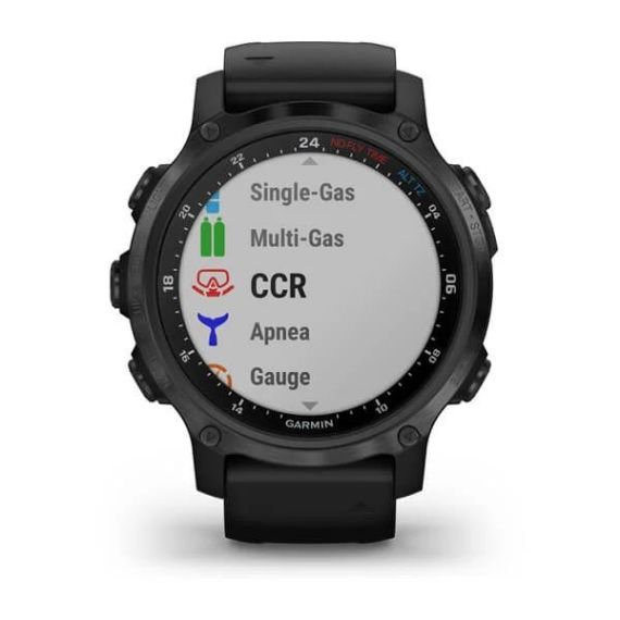 Garmin Descent Mk2s угольно-серый корпус с DLC-покрытием, черный силиконовый ремешок, изображение 5