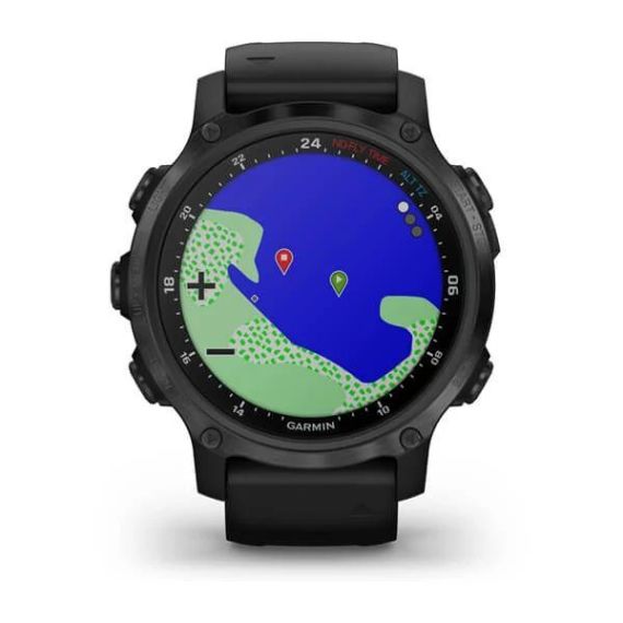 Garmin Descent Mk2s угольно-серый корпус с DLC-покрытием, черный силиконовый ремешок, изображение 3