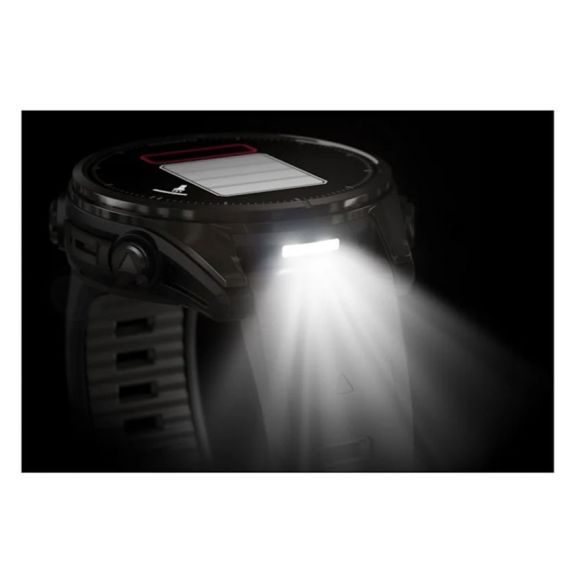 Умные часы Garmin Fenix 8, 43 мм, AMOLED, Sapphire Carbon Gray DLC Titanium with black/pebble gray silicone band