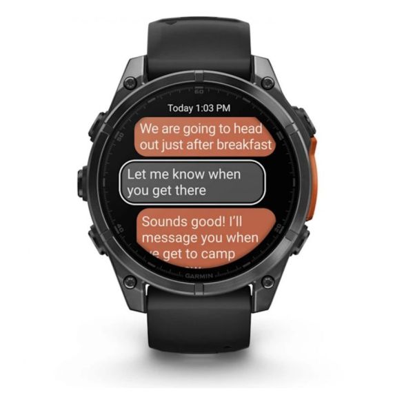 Умные часы Garmin Fenix 8, 47 мм, AMOLED, Slate Gray with black silicone band