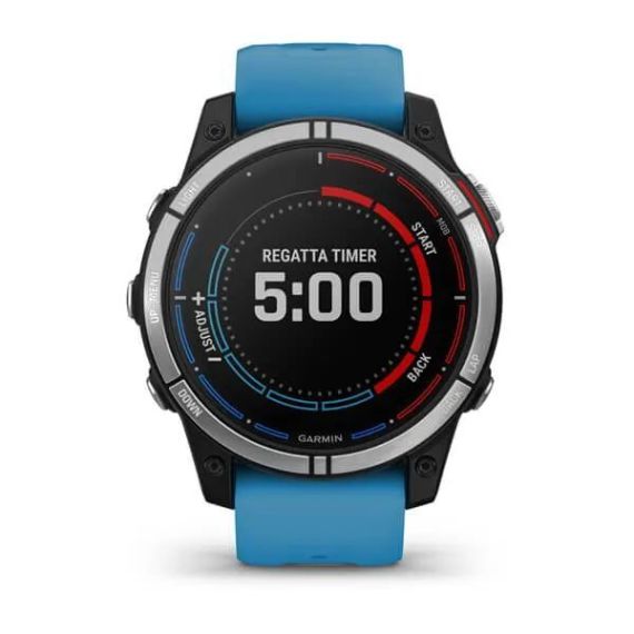 Умные часы Garmin QUATIX 7 с синим силиконовым ремешком, изображение 3