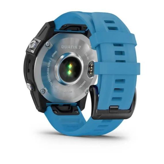 Умные часы Garmin QUATIX 7 с синим силиконовым ремешком, изображение 5