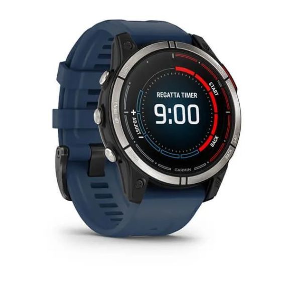 Garmin QUATIX 7 Sapphire титановый с синим силиконовым ремешком, изображение 5