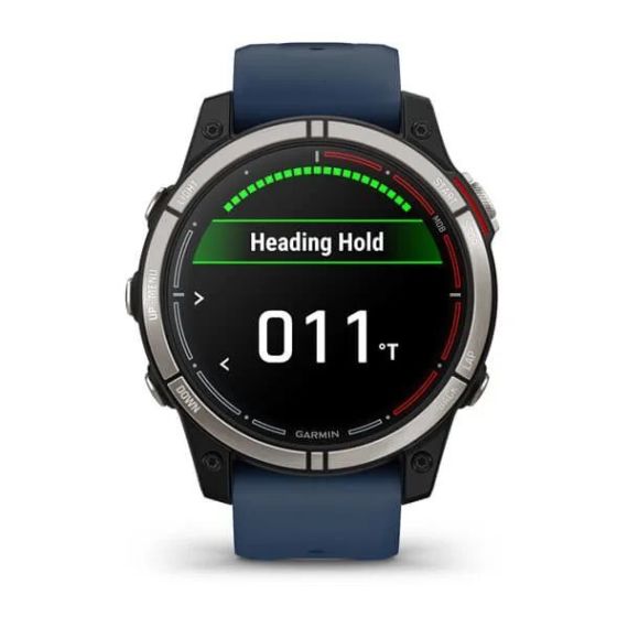 Garmin QUATIX 7 Sapphire титановый с синим силиконовым ремешком, изображение 6