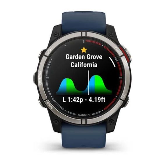 Garmin QUATIX 7 Sapphire титановый с синим силиконовым ремешком, изображение 4
