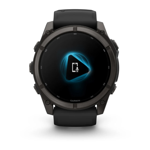 Умные часы Garmin Fenix 9, 51 мм, AMOLED, Sapphire Carbon Gray DLC Titanium with Black Silicone Band, изображение 3