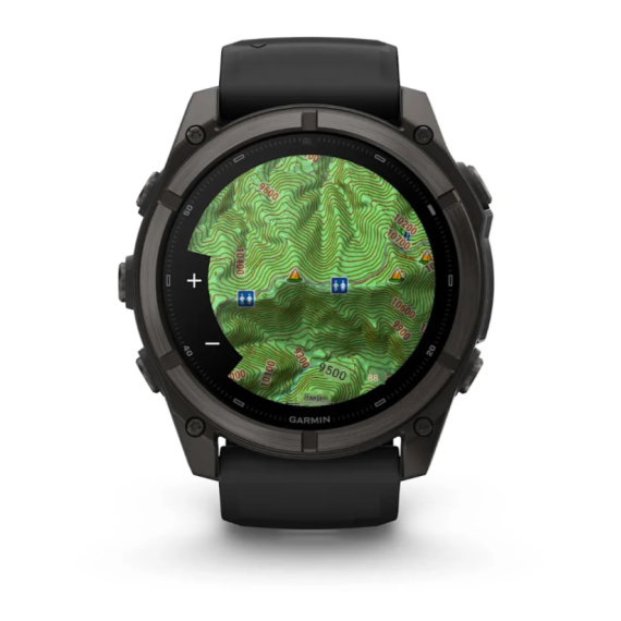Умные часы Garmin Fenix 9, 47 мм, AMOLED, Sapphire Carbon Gray DLC Titanium with Black Silicone Band, изображение 3