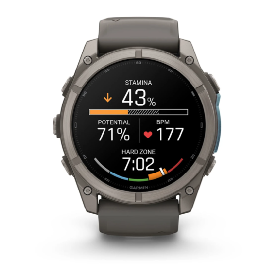 Умные часы Garmin Fenix 9, 51 мм, AMOLED, Sapphire Titanium with Pebble Gray Silicone Band, изображение 8