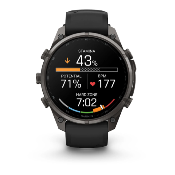 Умные часы Garmin Fenix 9 PRO, 47 мм, AMOLED, Sapphire Carbon Gray DLC Titanium with Black/Pebble Gray Silicone, изображение 9