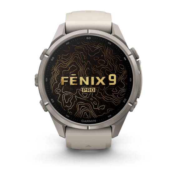 Умные часы Garmin Fenix 9 PRO, 43 мм, AMOLED, Sapphire Titanium with Fog Gray/Dark Sandstone Silicone Band, изображение 9