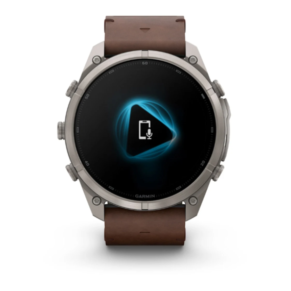 Умные часы Garmin Fenix 9 PRO INREACH, 51 мм, AMOLED, Sapphire Titanium with Walnut Leather Band, изображение 3
