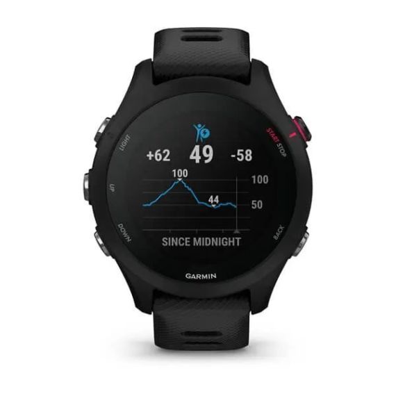 Умные часы Garmin FORERUNNER 255S Music с черным ремешком