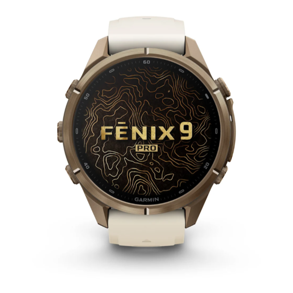 Умные часы Garmin Fenix 9 PRO INREACH, 43 мм, AMOLED, Sapphire Autumn Gold Titanium with Cream/French Gray Silicone Band, изображение 9