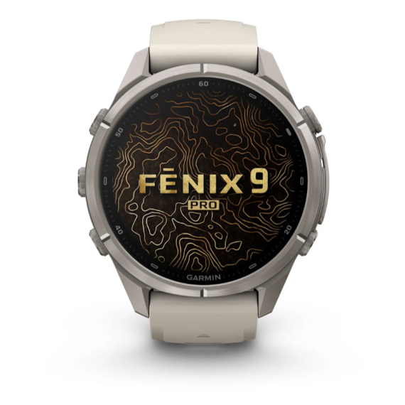 Умные часы Garmin Fenix 9 PRO INREACH, 43 мм, AMOLED, Sapphire Titanium with Fog Gray/Dark Sandstone Silicone Band, изображение 8