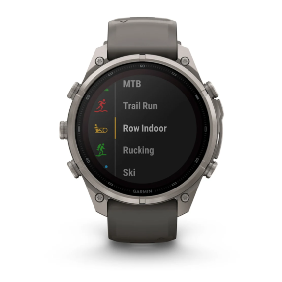 Умные часы Garmin Fenix 9 PRO INREACH, 47 мм, SOLAR, Sapphire Titanium with Pebble Gray/Silver Gray Silicone Band, изображение 3