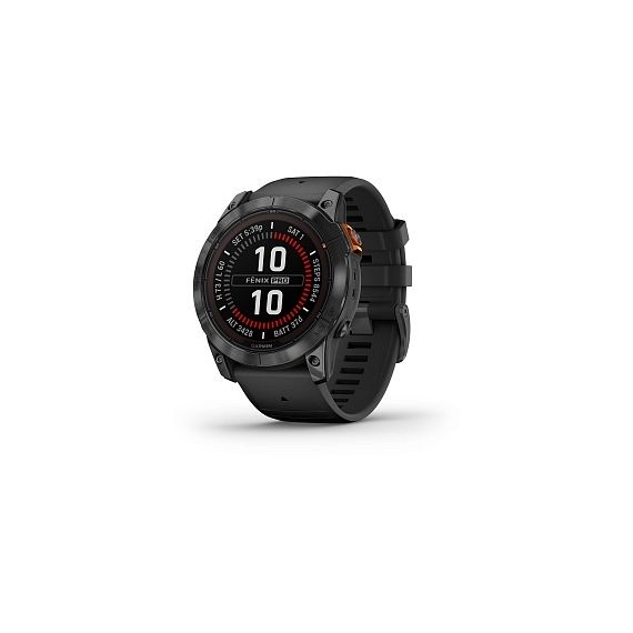Умные часы Garmin FENIX 7X PRO Solar Edition серый корпус c черным ремешком