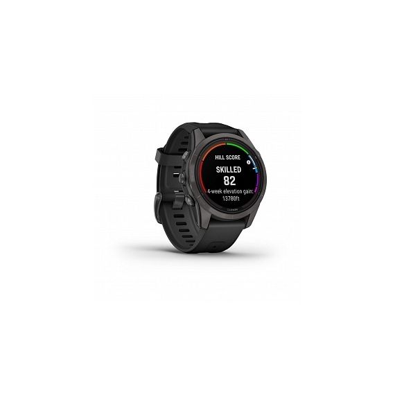 Умные часы FENIX 7S PRO Sapphire Solar титановый угольно-серый DLC с силиконовым ремешком