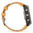 Умные часы Garmin Fenix 8, 47 мм, AMOLED, Sapphire Titanium with spark orange/graphite silicone band