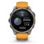 Умные часы Garmin Fenix 8, 47 мм, AMOLED, Sapphire Titanium with spark orange/graphite silicone band
