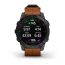Garmin EPIX (Gen 2) Sapphire титановый черный с коричневым кожаным ремешком