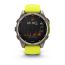 Умные часы Garmin Fenix 8, 47 мм, Solar, Sapphire titanium with an amp yellow/graphite silicone band