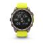 Умные часы Garmin Fenix 8, 47 мм, Solar, Sapphire titanium with an amp yellow/graphite silicone band