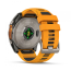 Умные часы Garmin Fenix 8, 51 мм, AMOLED, Sapphire Titanium with spark orange/graphite silicone band