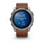 Умные часы Garmin Fenix 8, 51 мм, AMOLED, Sapphire bare Titanium, black with chestnut leather band plus graphite silicone band, изображение 2