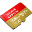 Карта памяти SanDisk Extreme microSDXC 128GB + SD Adapter 160МB/s, Class 10 UHS-I U3 (SDSQXA1-128G-GN6MA)