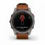 Умные часы Garmin FENIX 7 PRO Sapphire Solar титановый серый с коричневым кожаным ремешком