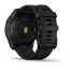 Умные часы Garmin Fenix 7X Sapphire Solar титановый черный DLC с силиконовым ремешком